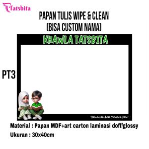 TATSBITA Pajangan Hiasan Dinding Dekorasi Wall Decor Papan Tulis White Board Wipe & Clean Ukuran 30x40cm