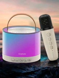 K52 ลำโพงบลูทูธ ลำโพงคาราโอเกะ พร้อมไมโครโฟน ลำโพงพกพา เสียงเบสหนักแน่น คุณภาพเสียงระดับ Hi-Fi ลำโพงบลูทูธ ไมโครโฟนคู่