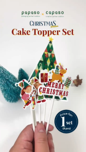 Topper Cake Christmas/Hiasan Kue Natal/Tusukan Kue/Dekorasi Natal