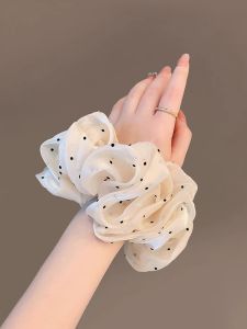 Dây Buộc Tóc Kiểu Pháp Mềm Mại Viền Tròn Lụa Bóng Màu Sắc Chuyển Tiếp Phụ Kiện Tóc Mới Cho Phụ Nữ