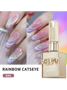 15ML Rainbow Cat Eye Nail Polish Gel Phototherapeutic Gel Soak Off Nail Magnetic Gel Polish Nail Art DlY For Salon At Home