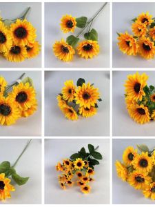 Sunflower Artificial Flowers Home Decor Hotel Decoration Wedding Flowers Silk Flowers Biodiverse Artificial Sunflowers