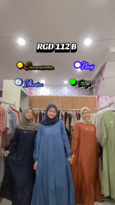 Baju Gamis Wanita Terbaru Raunapride / RGD 112 B Rayon Signature / Fashion Muslim Kekinian