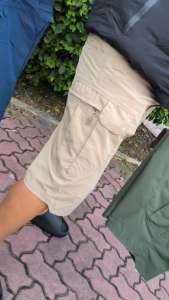 Mens Tactical T-Shirt Cargo Short Tactical Short with Multiple Pockets and Elastic Waist