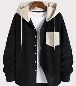 Áo Khoác Nam Chất Liệu Corduroy Có Mũ Mùa Xuân Thu Phong Cách Thường Ngày Thoải Mái Thích Hợp Đi Làm Hàng Ngày Theo Xu Hướng Thời Trang Chất Liệu Polyester Dệt Kim Độ Dày Tiêu Chuẩn.
