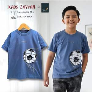 Tabina Atasan Kaos Anak Laki Laki dan Remaja Lengan Pendek Seri Zayyan usia 2 sampai 16 tahun