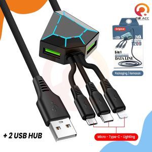 KABEL DATA CHARGER HP 5IN1 & USB HUB BACA FLASH DISK