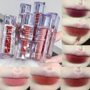Creamy Air Velvet Lip Glaze ลิปสติกเนื้อแมทซอฟโฟกัส สีติดทนนาน ไม่ซีดจางและไม่ย้อมสี ละเอียดอ่อนและหนาแน่น