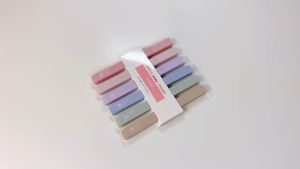 Set 6 Bút nhớ dòng dấu dòng dạ quang highlight thân vuông màu Pastel CY-505 Gia Nguyễn --