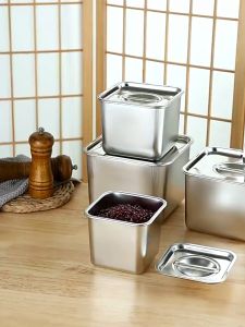 อ่างอาหาร ถาดสแตนเลส(มีฝา) ถาดหลุมใส่อาหาร อ่างอาหาร ถาด 304สแตนเลส ไม่ขึ้นสนิม ปลอดภัย ทนทานต่อการใช้งาน(14ซม)