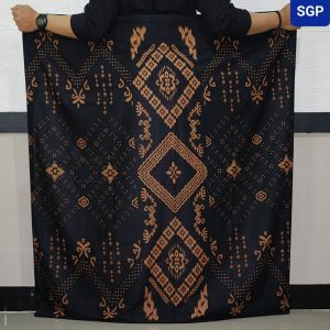 Sarung palekat batik motif balimon golden warna hitam