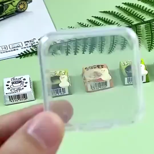 10pcs/20pcs Mini Storage Boxes Pack Pins Jewelry Earplug Office Stationery Clear Clamshell Organizer