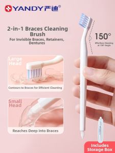 Yandy | Orthodontic Retainer Denture Cleaning Toothbrush