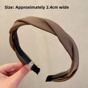 Womens 2025 New High Forehead Hairband Face Wash Special Headwear Daily Outdoor Wear Toothed Anti-slip Hair Ties