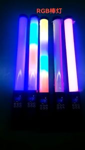 RGB Video Light Stick Wand Party Colorful LED Lamp Fill Light Portable Flash Speedlight Photography Lighting with Camera Tripod