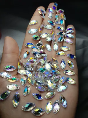 DIAMON sampan PELANGI Payet 7x15mm/sedeng isi 150 bji & 70bji