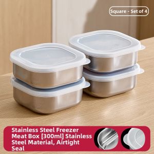 YYIEDERNG | Refrigerator Special Food Grade Stainless Steel Meat and Vegetable Storage Box