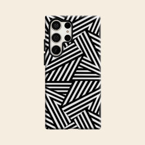 Geometric Zigzag Luxury Fashion Full Lens Protective Case for Samsung Galaxy S26 S25 S24 A56 A36 Plus Ultra