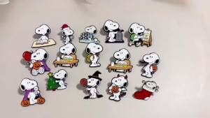 Bandai | 4-10Pcs Puppy Enamel Pins Set Cute Cartoon Dog Lapel Brooches Halloween & Christmas Holiday Theme Metal Badges Gift for Fans