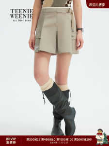 TeenieWeenie Bear Womens Mini Skirt Autumn New Fashion Outdoor Pleated Skirt Teenage Girl Stylish Half-length Skirt