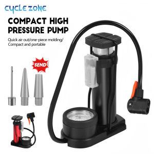 Bicycle Foot Pedal Air Pump with Gauge High Pressure Pump Tire Air Inflator Universal MTB Bike Home Pedal Inflator Accessories