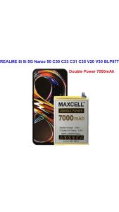 Baterai Maxcell Double Power untuk Realme 8i, 9i, 5G, Narzo 50, C30, C33, C31, C35, V20, V30 BLP877
