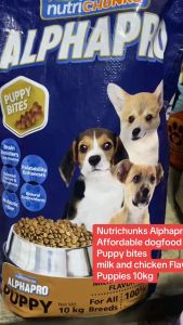 10kg NutriChunks Alpha Pro Puppy Bites Puppies Dry Pet Food AlphaPro Series All Breeds Pet Food