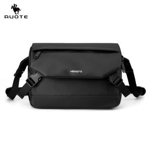 AUOTE Men Crossbody Bag Fashion Shoulder Bags Messenger Bag Waterproof Oxford Cross Body Bag Large Capacity Sling Bags Simple Casual Sport Street Bag for Student Teenager