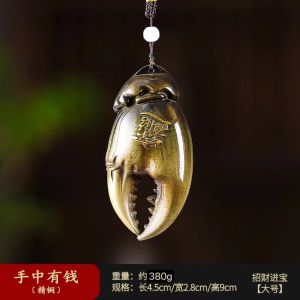Hands Rich Hand Pieces Bring In Wealth and Treasure Full Brass Hand Clamp Crab Clamp Ornaments Tea Ornaments Pendant Decompression Gift