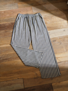 me home wear | Mens Pure Cotton Light Summer Long Pants with Stripes For Walking and Outdoor Wear