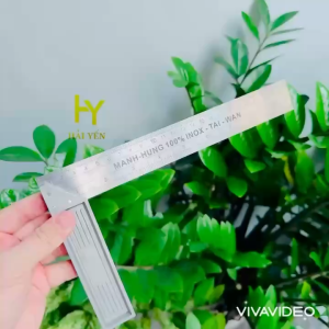 Thước kẻ vuông góc inox cán nhôm Mạnh Hùng