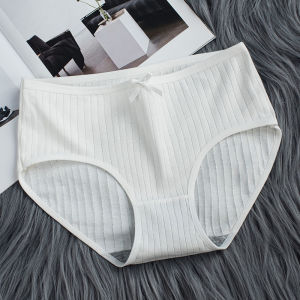 กางเกงในผ้าฝ้ายแท้สไตล์ญี่ปุ่น100เอวสูงปานกลาง2ตัวกางเกงในทรงสามเหลี่ยมผ้าฝ้ายแท้ต้านเชื้อแบคทีเรียเย็นสบายระบายอากาศได้ดีเซ็กซี่สำหรับผู้หญิงน้อย
