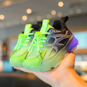 Soft Bottom Non Slip Childrens Shoes Spring & Fall Breathable Mesh Baby Boy Light Shoes Anti-Kick Girls Small and Older Children Sneaker Shoelace