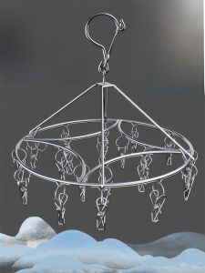 Stainless Steel Clothesline Clamp Multi-Purpose Laundry Drying Rack Balcony Home Use Sock Hanging Clothes Hanger Windproof