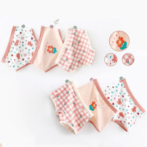 KUCHAR 3/6 ชิ้น ชุดชั้นในเด็กผู้หญิง กางเกงผ้าฝ้ายเด็ก กางเกงในพิมพ์ลายน่ารัก กางเกงบ็อกเซอร์ คุณภาพสูง เกาหลี อ่อนนุ่ม กางเกงระบายอากาศ กางเกงในเด็กผญ กางเกงในเด็ก