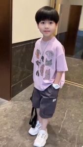 Terno for Kids Boy Casual Purple Trendy Style Outfit 1-5yrs old C29