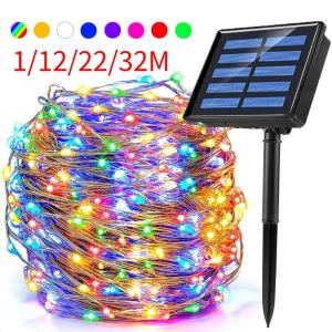 32M 300LED Solar Lights Outdoor Waterproof with Fairy String Lights for Home Christmas Decor