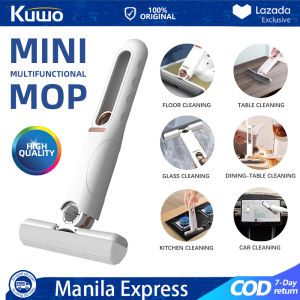 [ Buy 1 Take 1 ] Mini Mop Cleaning Supplies Multifunctional Portable Cleaning Sponge Squeeze MopBrand New for Car Glass Wooden Floor Bathroom Mirror Cleaning Toilet Gap Small Wet Dry Dual Use Mini Mop