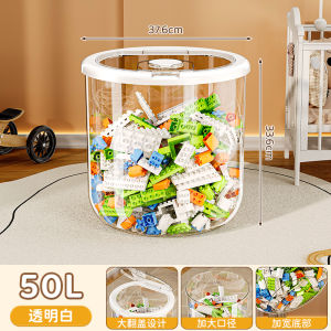 Transparent Plush Doll Storage Bucket Toy Organizer Box Stool Home Use Storage Tube Childrens Plaything Arrangement Tool