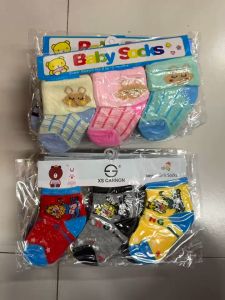 Happy Baby 3 Pair/Set Cute Cotton Baby Socks 0-12 Months