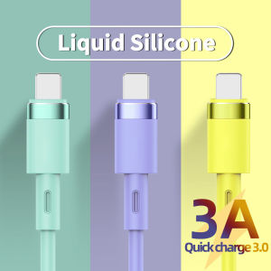 Applicable to Apple and Android TYPE-C super fast charging 5a mobile phone color liquid soft silicone data cable⚡PH deliveryIn stock⚡