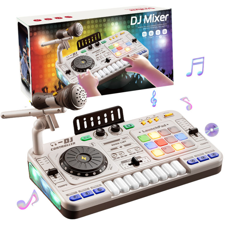 Trẻ Em DJ Phối Bộ Điều Khiển Đồ Chơi Mô Phỏng Đa Năng Hiệu Ứng Âm Nhạc Điện Tử Học Trò Chơi Quà Tặng Cho Trẻ 3-12 Tuổi