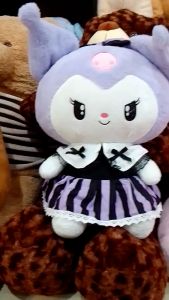 Thú nhồi bông Kuromi mặc váy đáng yêu - Size 50cm - Quà tặng gấu bông kuromi tím bánh bèo êm mịn.