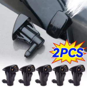 หัวฉีดที่ปัดน้ำฝนฉีดน้ำแบบที่ล้างกระจกหน้ารถ3รูสำหรับรถยนต์ท่อหัวฉีดพ่นน้ำที่ปัดน้ำฝนรถยนต์2ชิ้นเหมาะกับโมเดลรถส่วนใหญ่