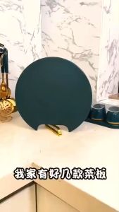 Papan memotong antibakteria Antibacterial Chopping Board Standing Chopping Board Plastic Round Vegetable Cutting Board Papan Pemotong