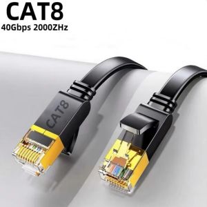 Cat 8 Ethernet Cable LAN Network Cat8 Rj45 Speed Network Cable 40Gbps 2000Mhz 26AWG 1m 2m 3m 5m 10m 20m 30m For Router Modem