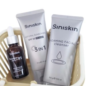Bộ sản phẩm chăm sóc da Siniskin "Serum phục hồi da Recover B5 Kem Chống Nắng nâng tone tự nhiên Sữa Rửa Mặt tạo bọt dịu nhẹ