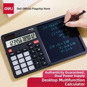 deli | Multifunctional Calculator with Writing Board for Finance and Business Dual Power