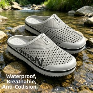 JIFANPAUL | Anti-slip Breathable Mens Slippers Half Covered Slides