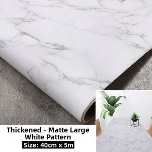 XIANXIANWUFANG | Matt White Waterproof Oil-Proof Marble Imitation Sticker